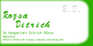 rozsa ditrich business card